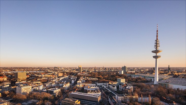 Hamburg Skyline Hamburg Skyline und Campus von oben
